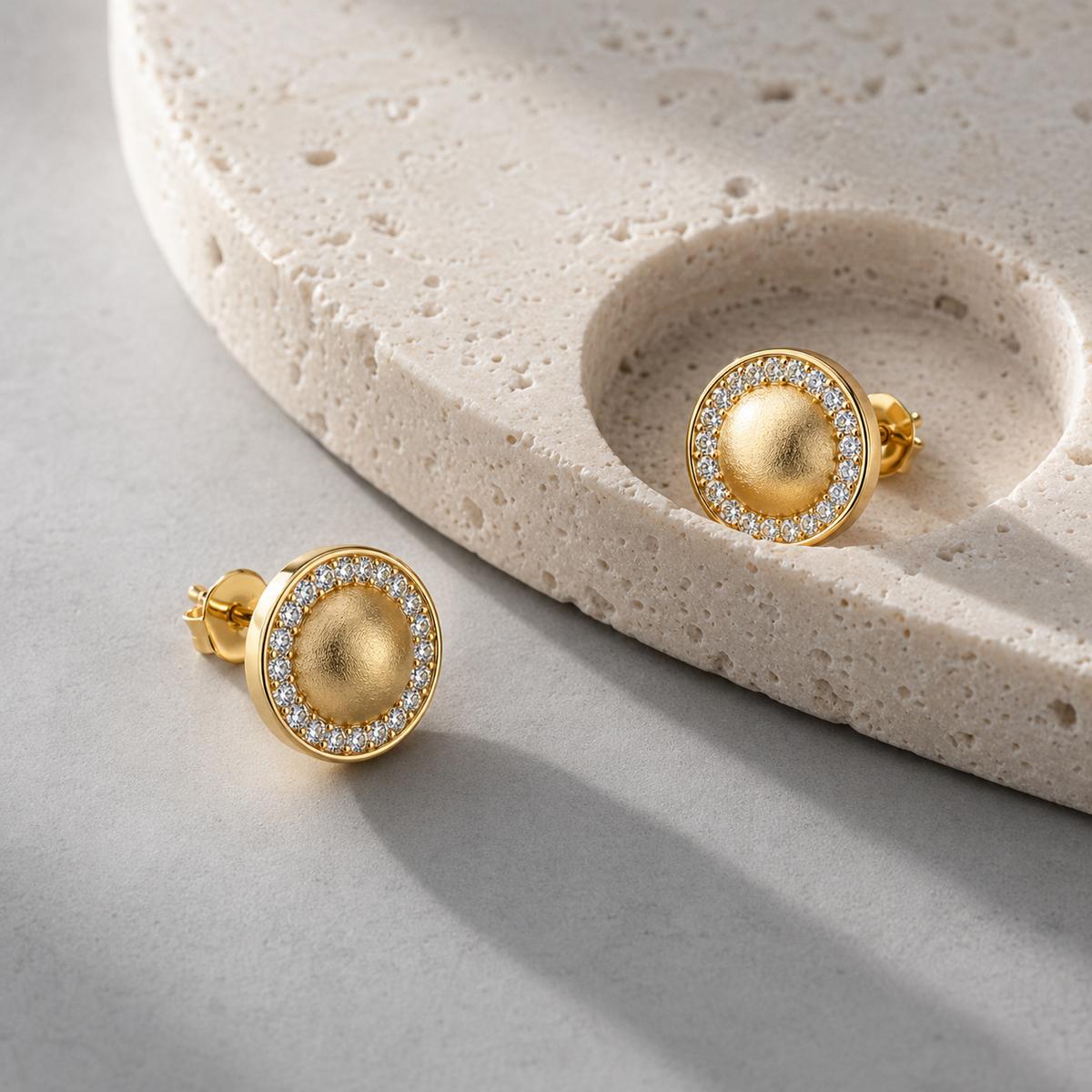 Golden Solara Halo Earrings product image 8