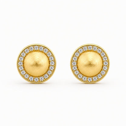 Golden Solara Halo Earrings product image 1