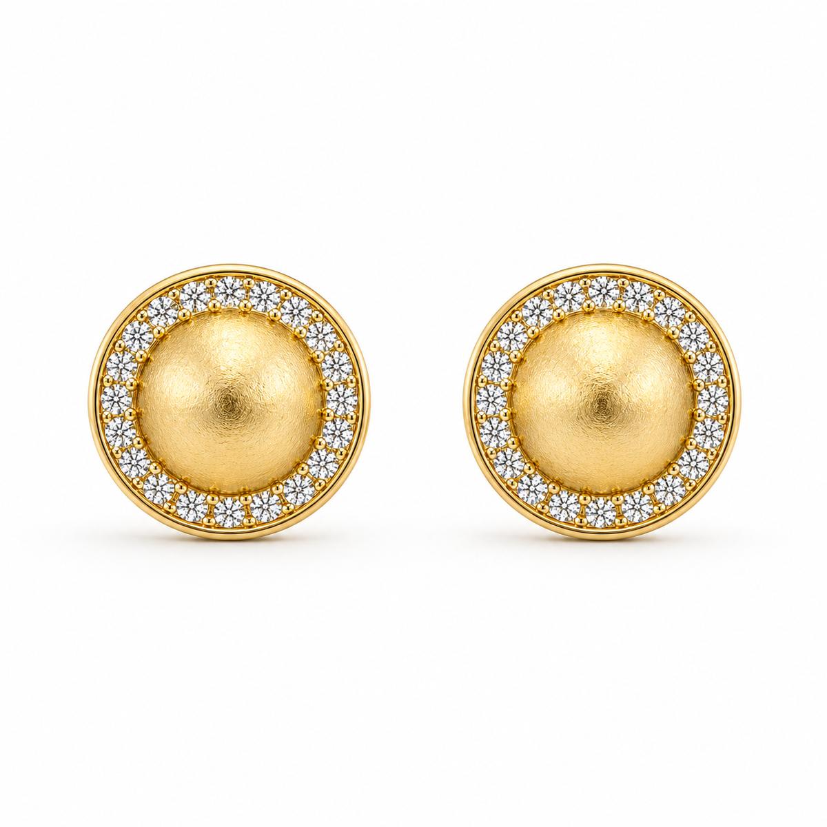 Golden Solara Halo Earrings product image 2
