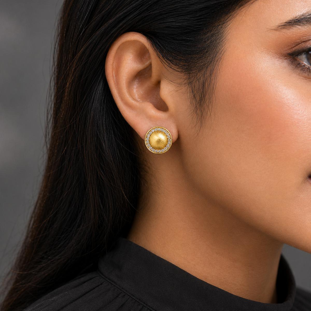Golden Solara Halo Earrings product image 13