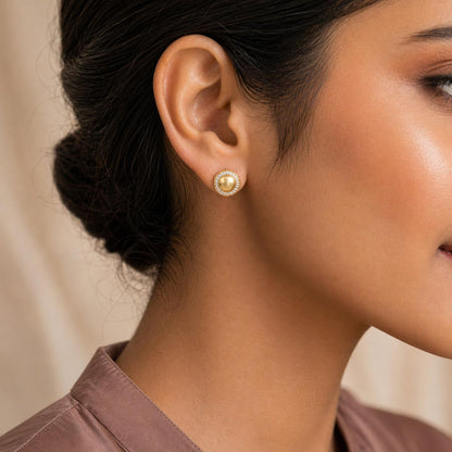 Golden Solara Halo Earrings product image 14