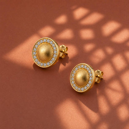 Golden Solara Halo Earrings product image 9