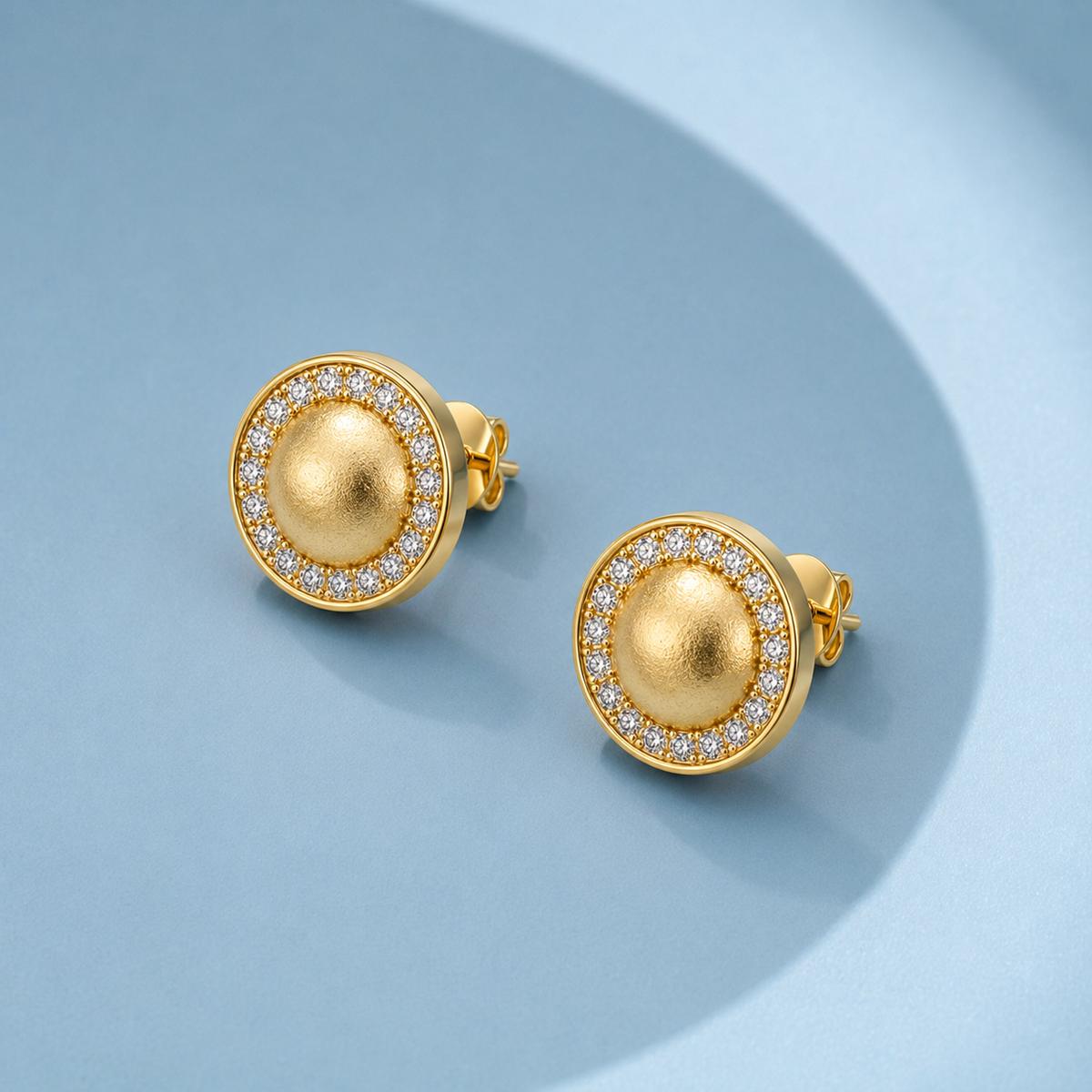 Golden Solara Halo Earrings product image 10