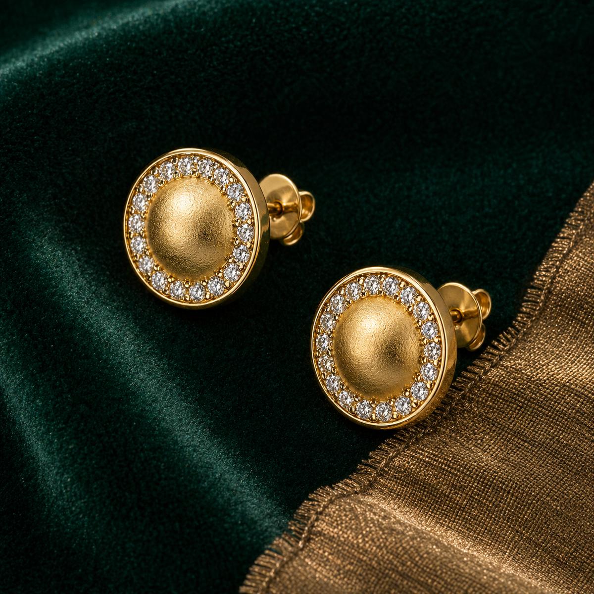 Golden Solara Halo Earrings product image 11