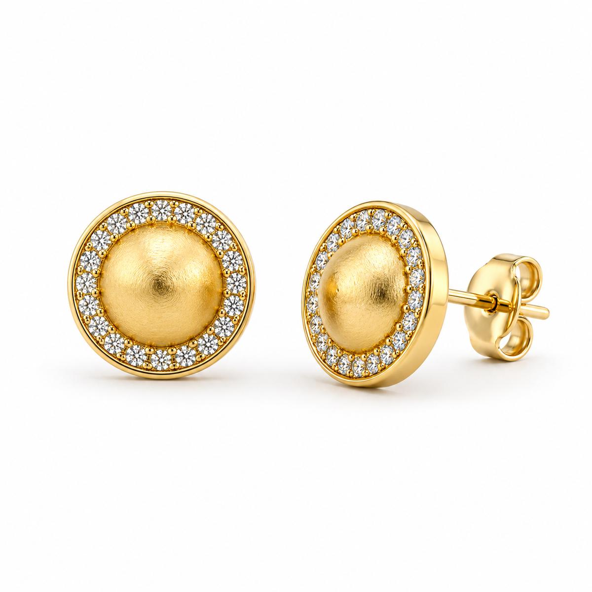 Golden Solara Halo Earrings product image 3