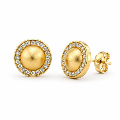 Golden Solara Halo Earrings product image 3