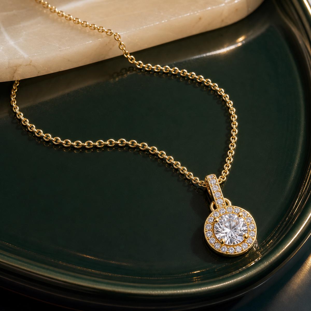 Golden Solara Halo Pendant product image 5