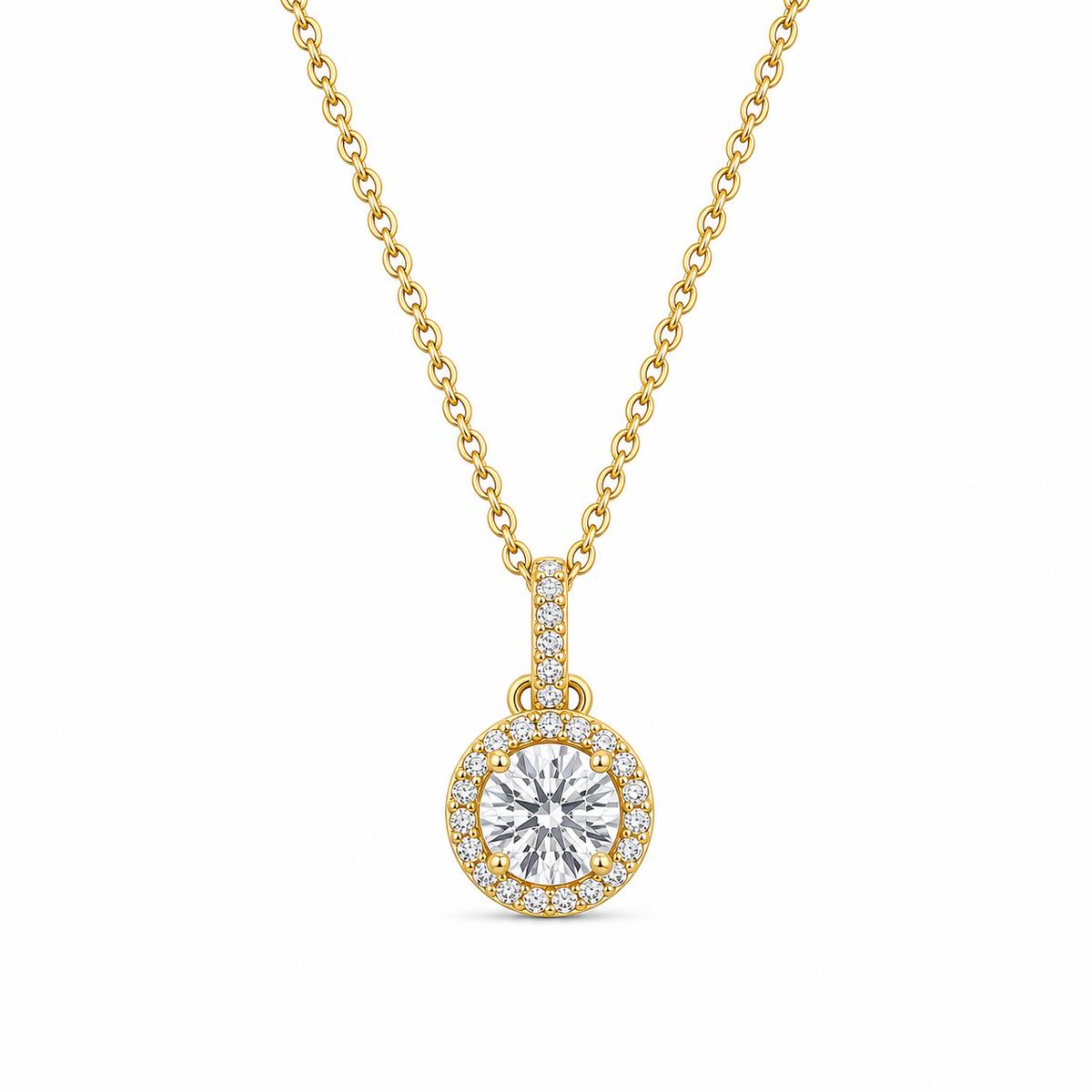 Golden Solara Halo Pendant product image 1