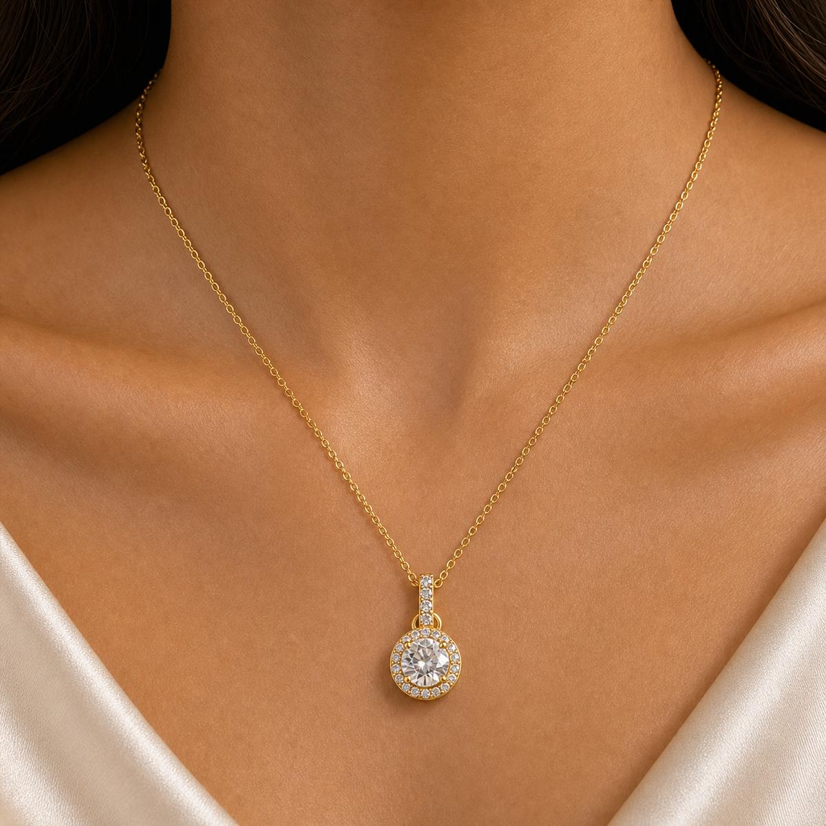 Golden Solara Halo Pendant product image 3