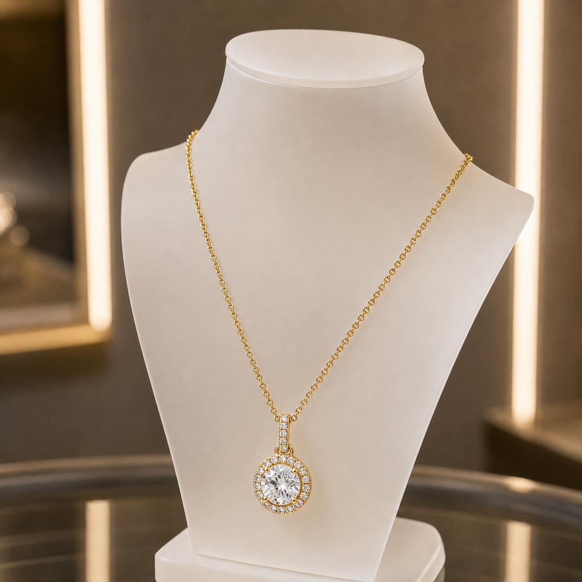 Golden Solara Halo Pendant product image 6