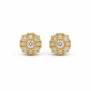 Golden Solara Rosette Halo Earrings product image 1