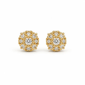 Golden Solara Rosette Halo Earrings product image 1