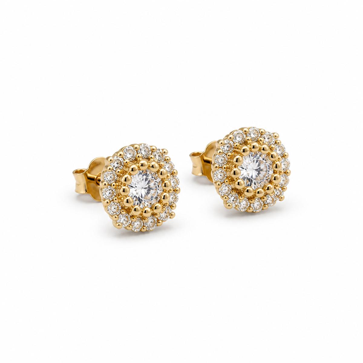 Golden Solara Rosette Halo Earrings product image 6