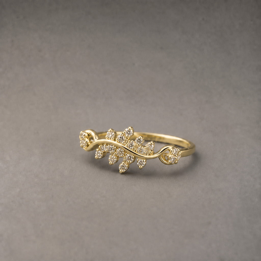 Golden Sparkling Vine Ring product image 2