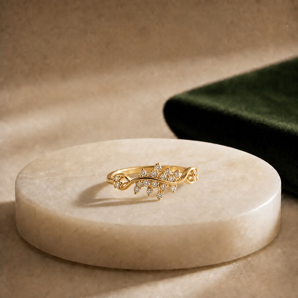 Golden Sparkling Vine Ring product image 5