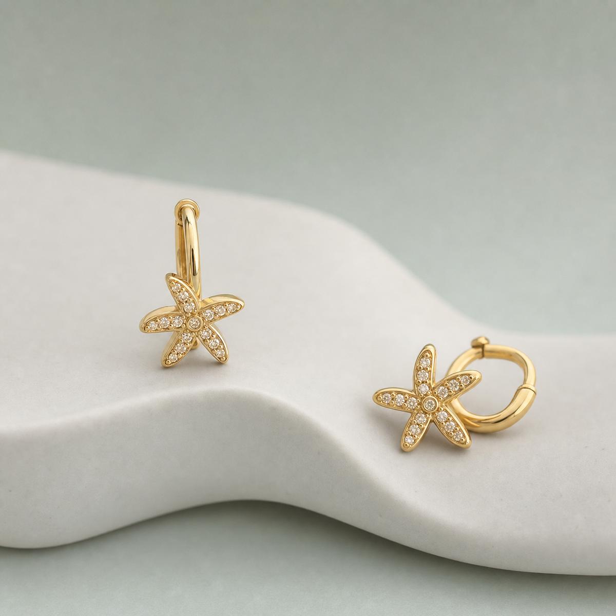 Golden Tara Star Bloom Earrings product image 4