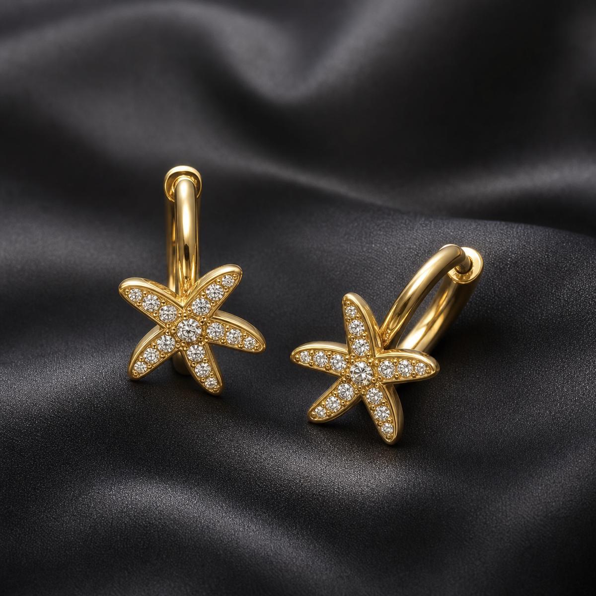 Golden Tara Star Bloom Earrings product image 6