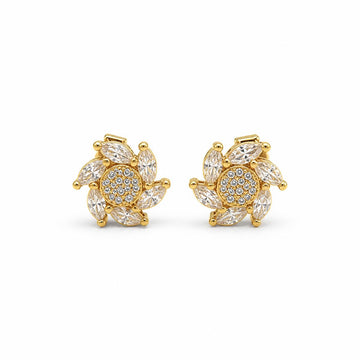 Golden Tara Sunburst Bloom Earrings product image 1
