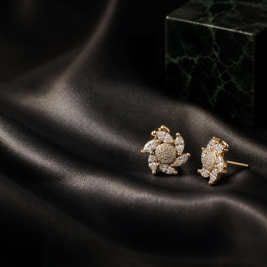 Golden Tara Sunburst Bloom Earrings product image 2