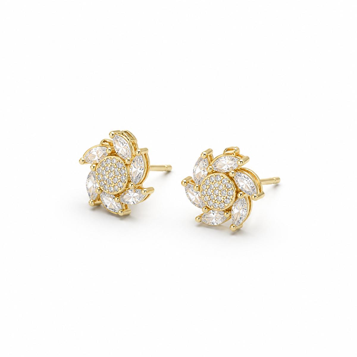 Golden Tara Sunburst Bloom Earrings product image 5