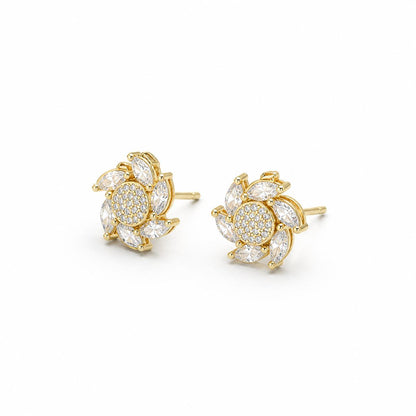 Golden Tara Sunburst Bloom Earrings product image 5