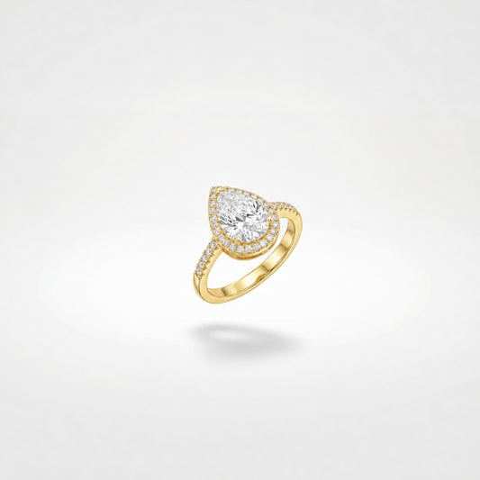 Golden Teardrop Halo Ring product image 2