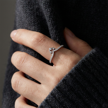 Silver Adjustable Amoura Ring