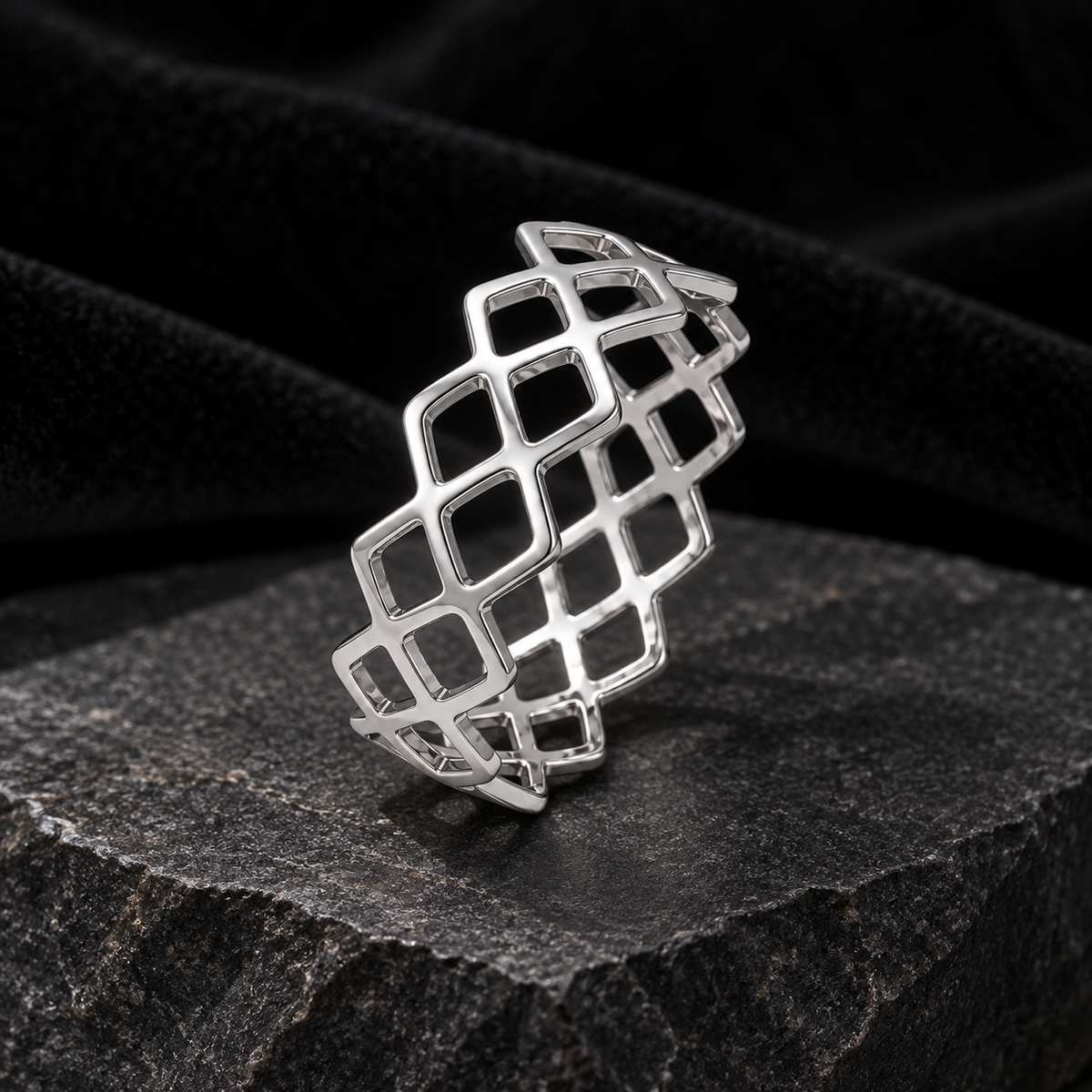 Silver Mesh Ring