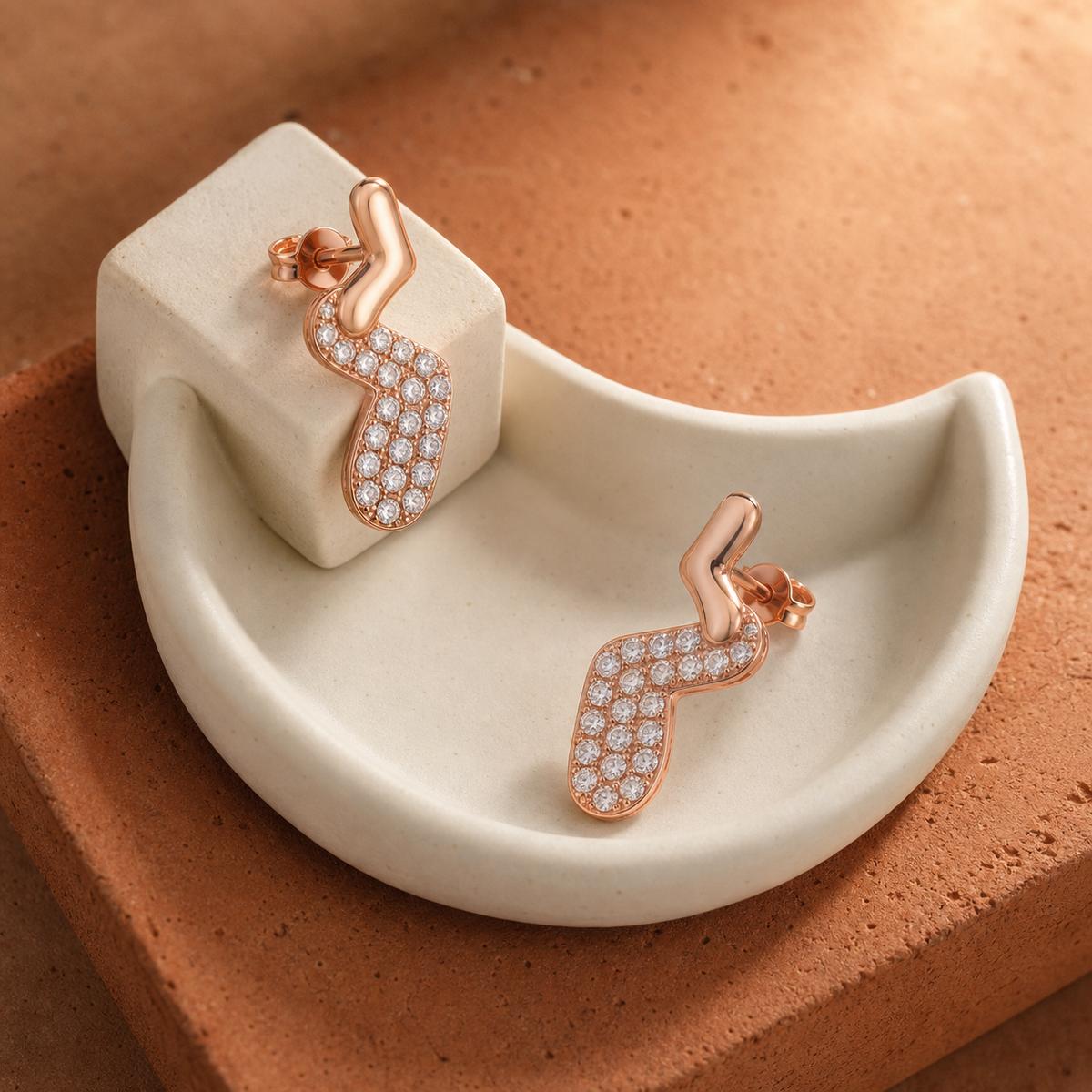 Rose Gold Aira Elephant Earrings product image 4