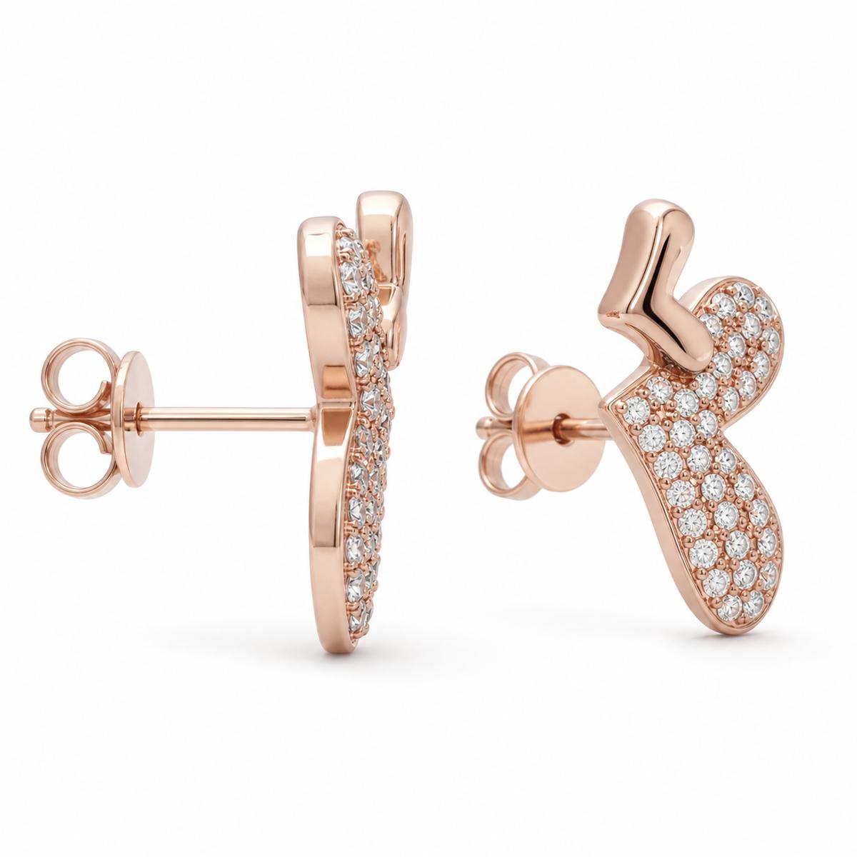 Rose Gold Aira Elephant Earrings product image 3