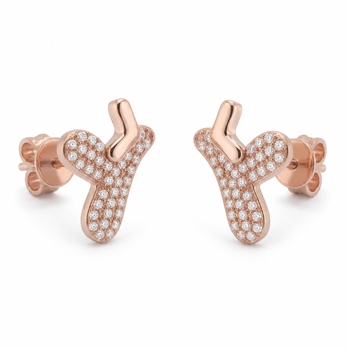 Rose Gold Aira Elephant Earrings product image 2