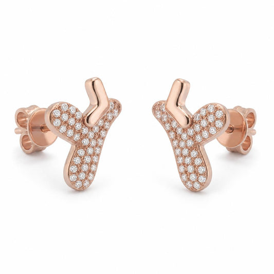 Rose Gold Aira Elephant Earrings product image 2