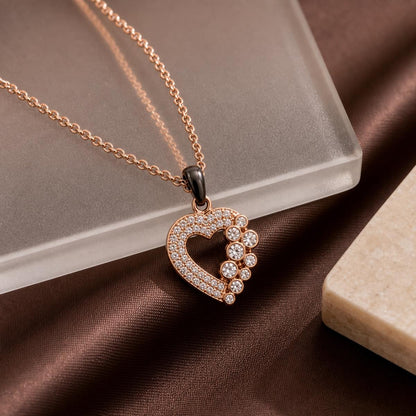 Rose Gold Amora Heart Cascade Pendant product image 5