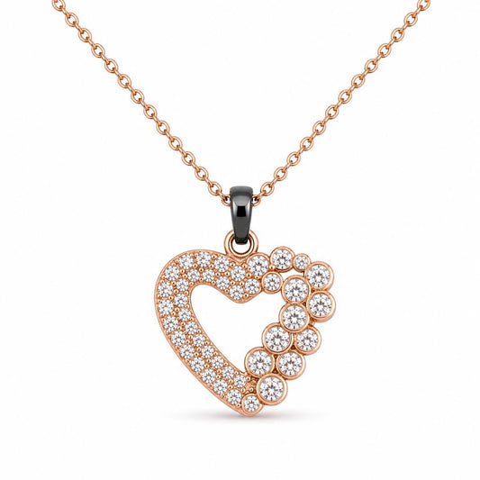 Rose Gold Amora Heart Cascade Pendant product image 1