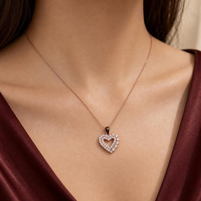 Rose Gold Amora Heart Cascade Pendant product image 3