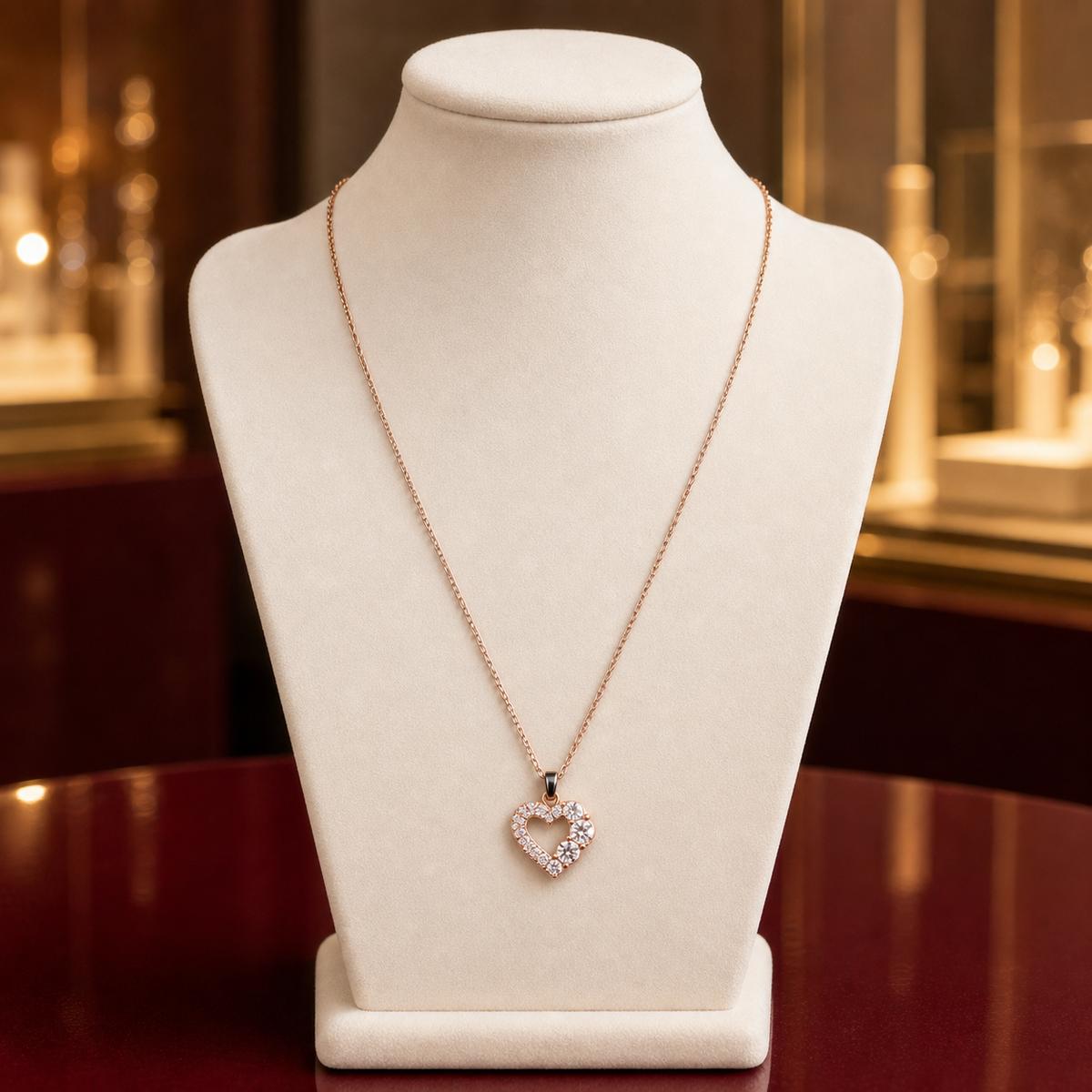 Rose Gold Amora Heart Cascade Pendant product image 6