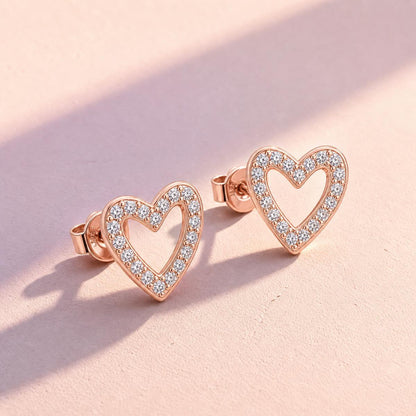 Rose Gold Amora Open Heart Earrings product image 5