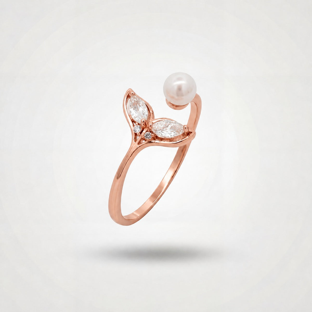Rose Gold Adjustable Aqua Bloom Ring product image 1