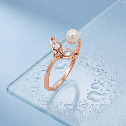 Rose Gold Adjustable Aqua Bloom Ring product image 2