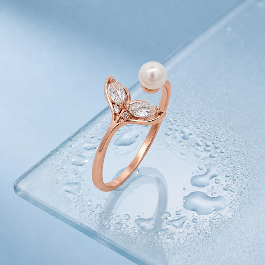 Rose Gold Adjustable Aqua Bloom Ring product image 2