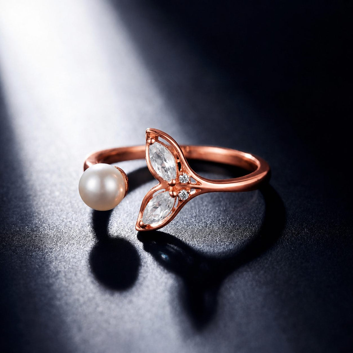 Rose Gold Adjustable Aqua Bloom Ring product image 3