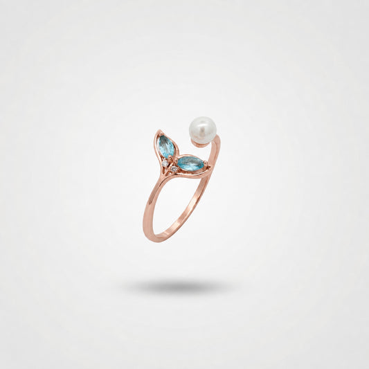 Rose Gold Adjustable Aqua Bloom Ring product image 2