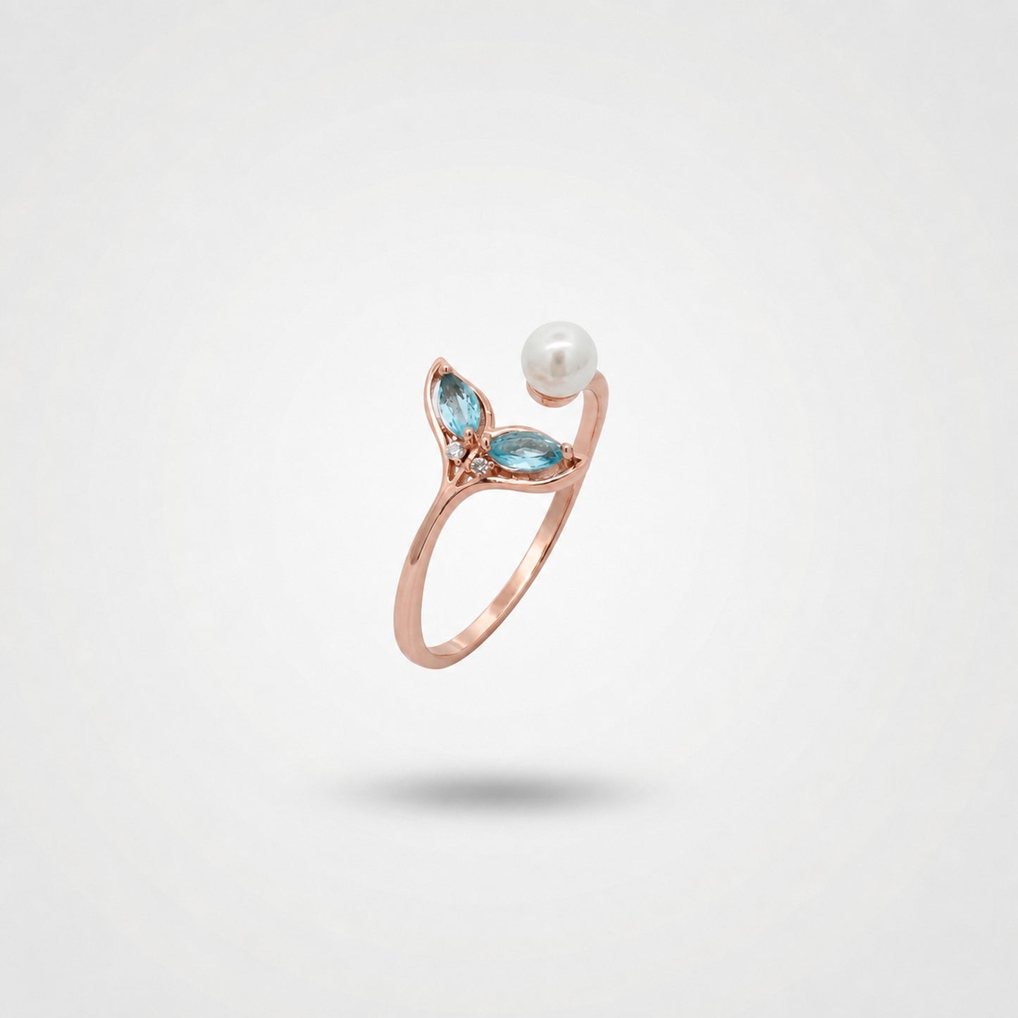 Rose Gold Adjustable Aqua Bloom Ring product image 2