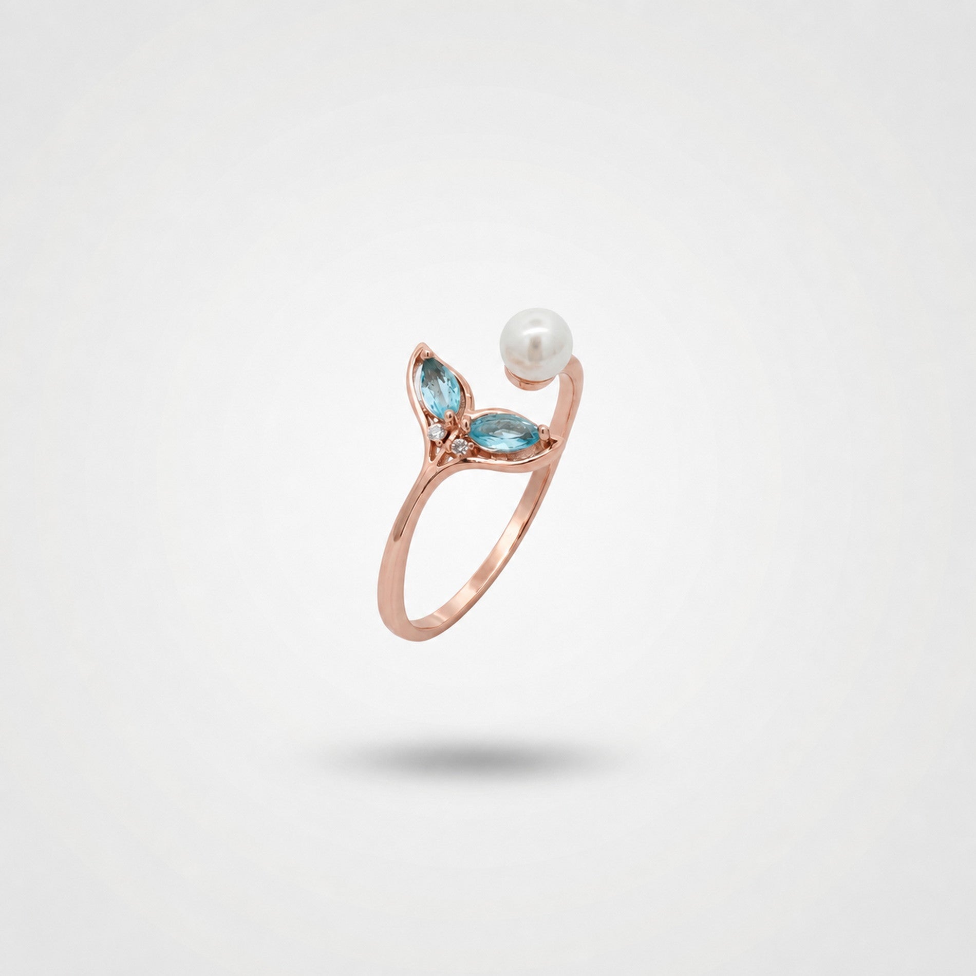 Rose Gold Adjustable Aqua Bloom Ring product image 2