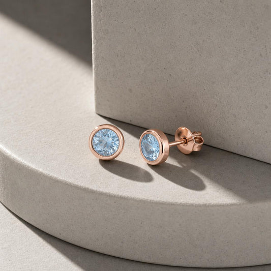 Rose Gold Astra Bezel Earrings product image 2