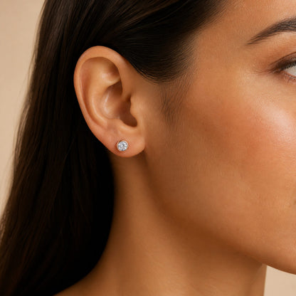 Rose Gold Astra Bezel Earrings product image 3