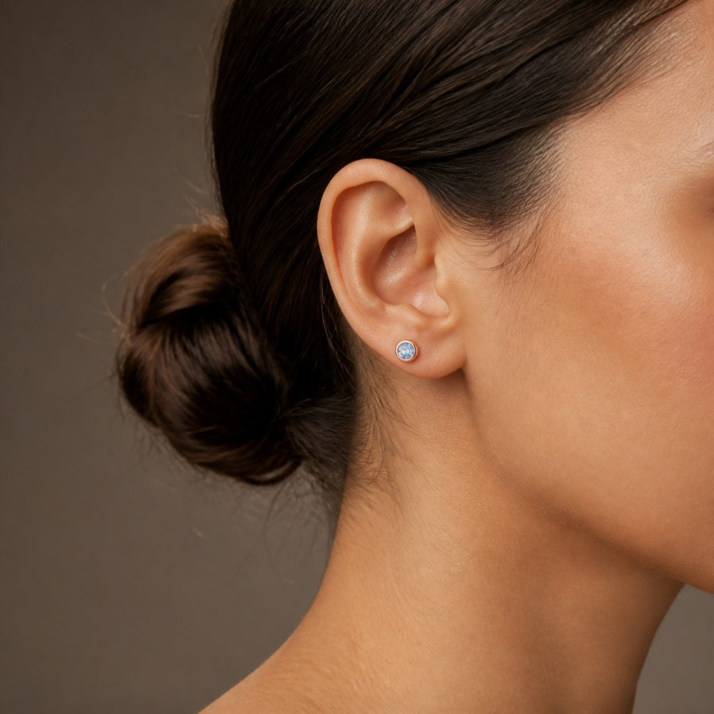 Rose Gold Astra Bezel Earrings product image 4