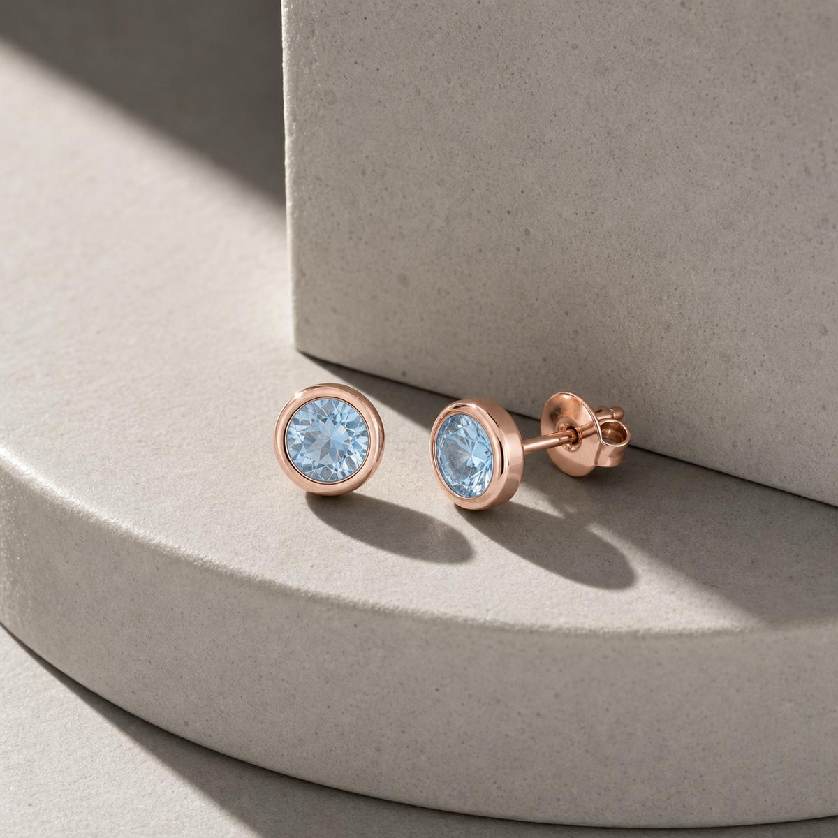 Rose Gold Astra Bezel Earrings product image 8