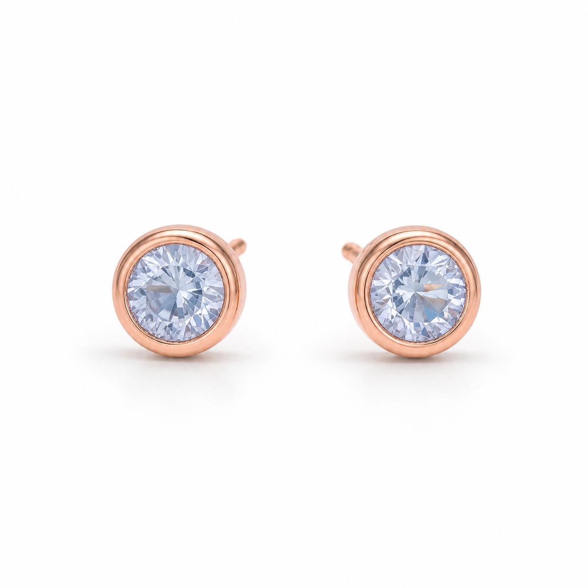 Rose Gold Astra Bezel Earrings product image 2