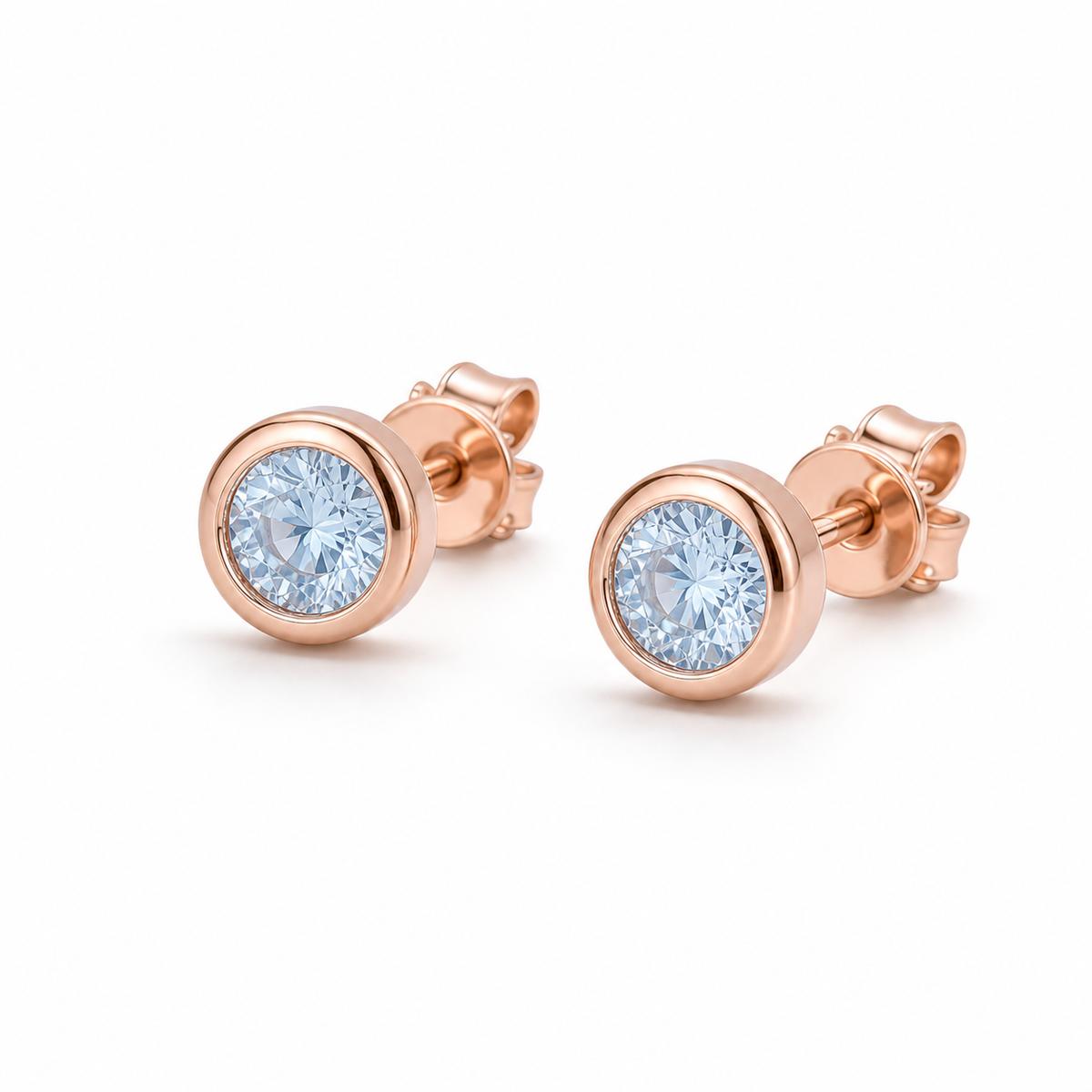 Rose Gold Astra Bezel Earrings product image 3